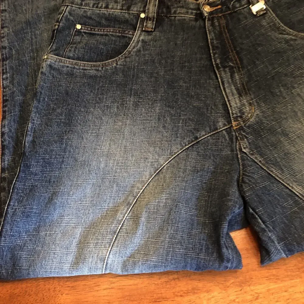 Vtg Phat Farm Jeans Men 40x33 Y2K Baggy Skater Hip Hop Blue Denim Hong Kong
